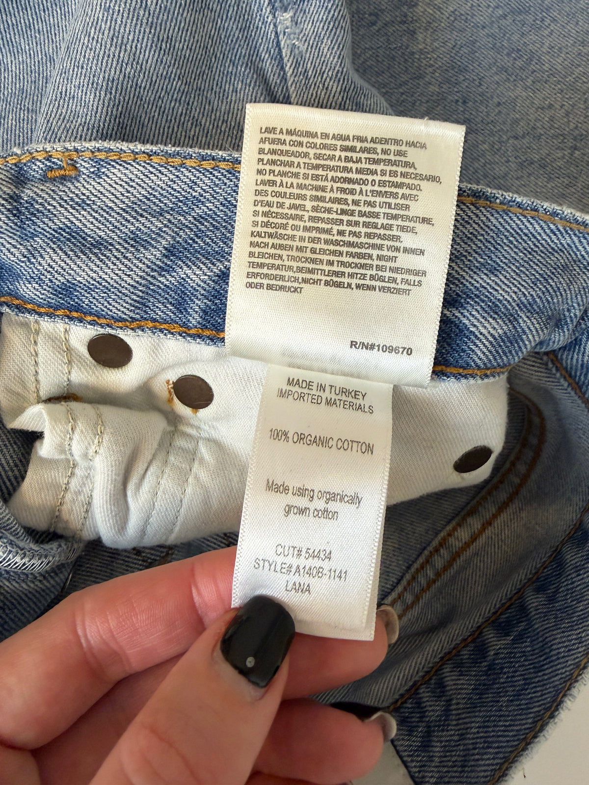 AGOLDE Lana Mid Rise Straight Leg Jeans – Light Wash, Size 25