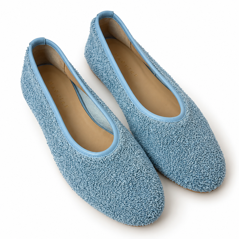 Maguire Trofa Raffia Ballet Flats – Sky Blue, Size 40 – photo 1 of 6