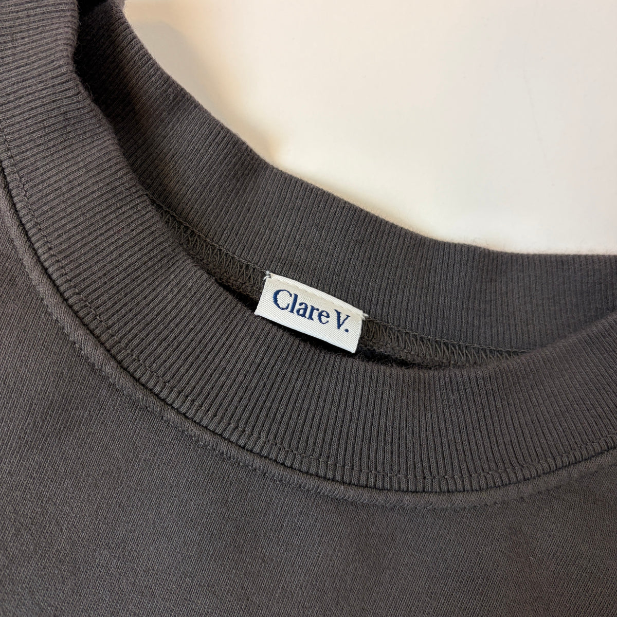 Clare V. Fringe Sweatshirt – Charcoal Grey, Size L