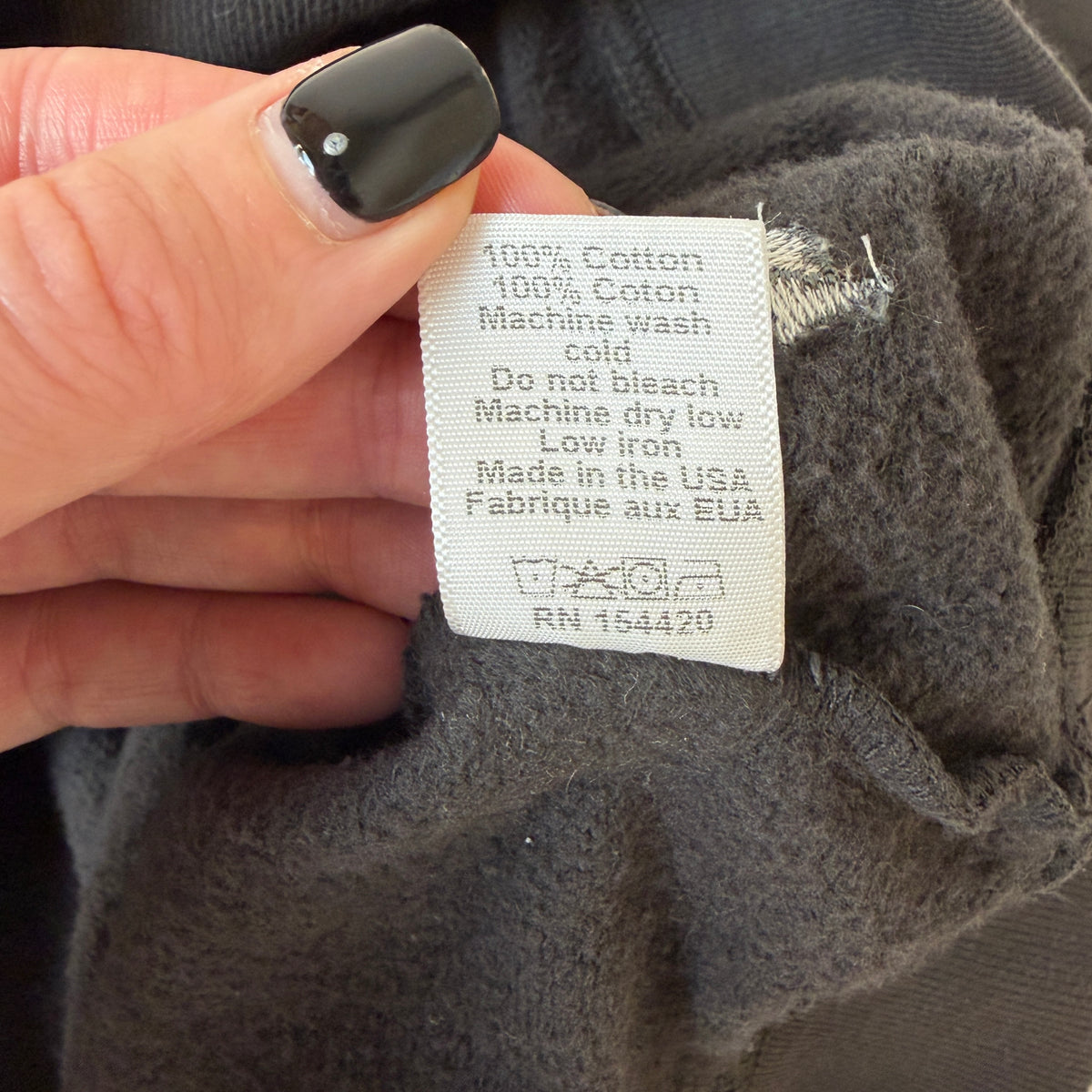 Clare V. Fringe Sweatshirt – Charcoal Grey, Size L