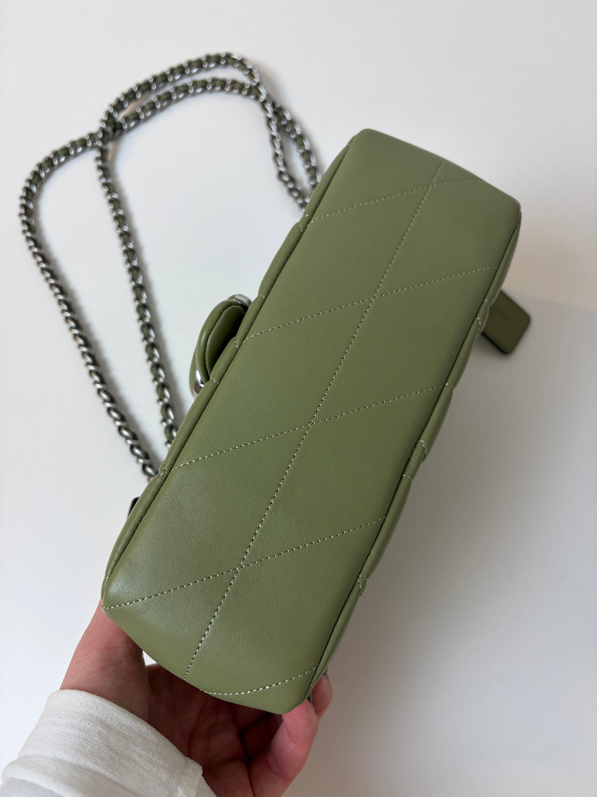 Coach Quilted Tabby 20 Shoulder Bag Olive Green (2024)