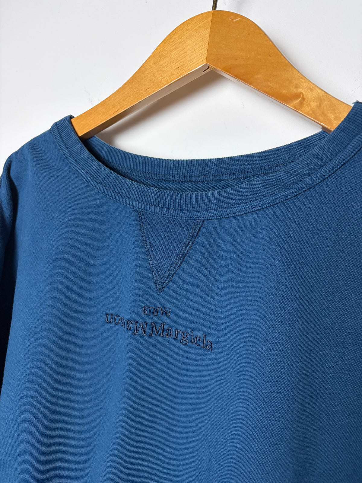 Maison Margiela FW22 Reverse Seam Cotton Sweatshirt – Washed Blue | Men’s M