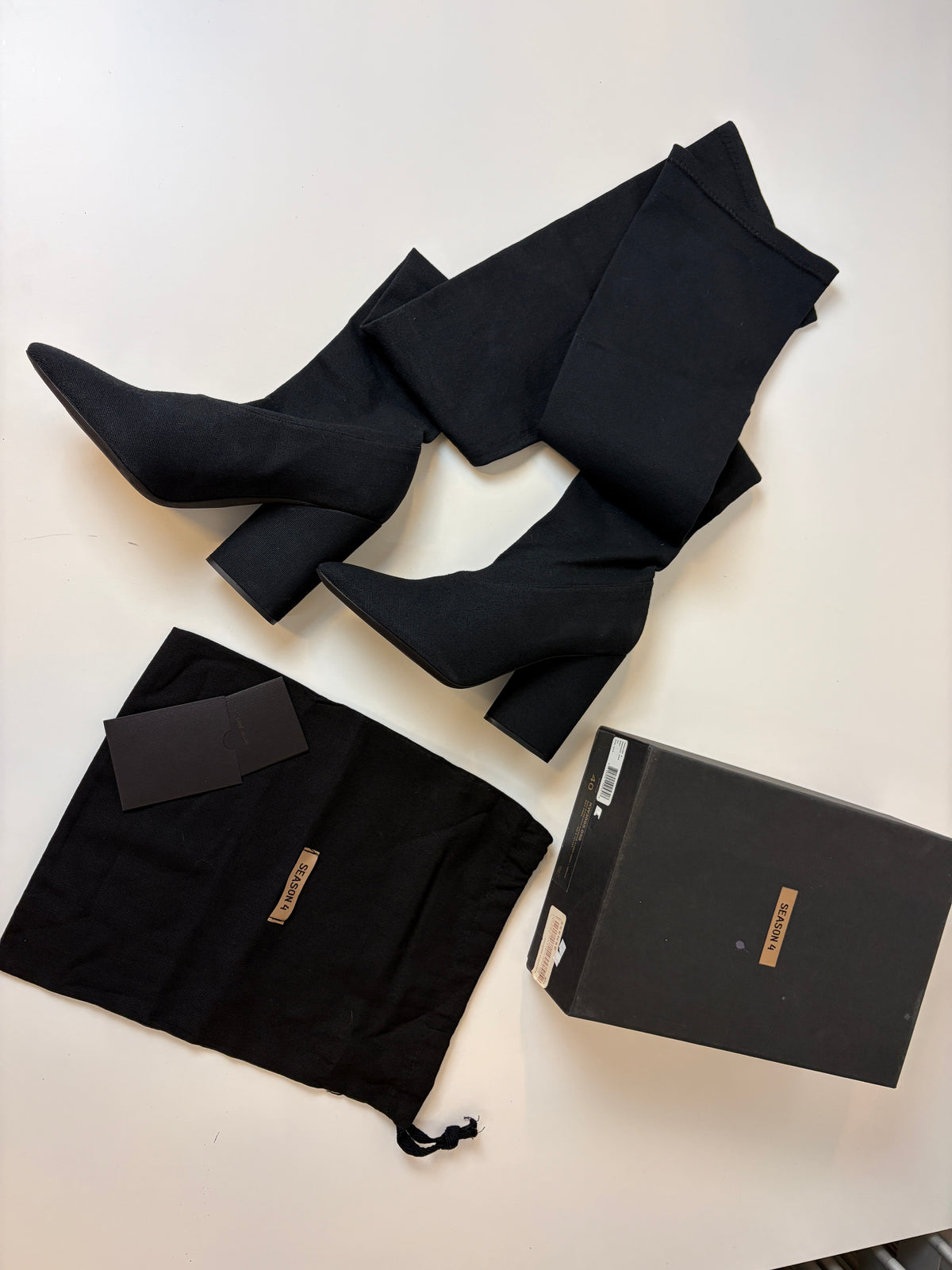 YEEZY Season 4 Stretch Canvas Thigh-High Boots – Size 40 – photo 3 of 5