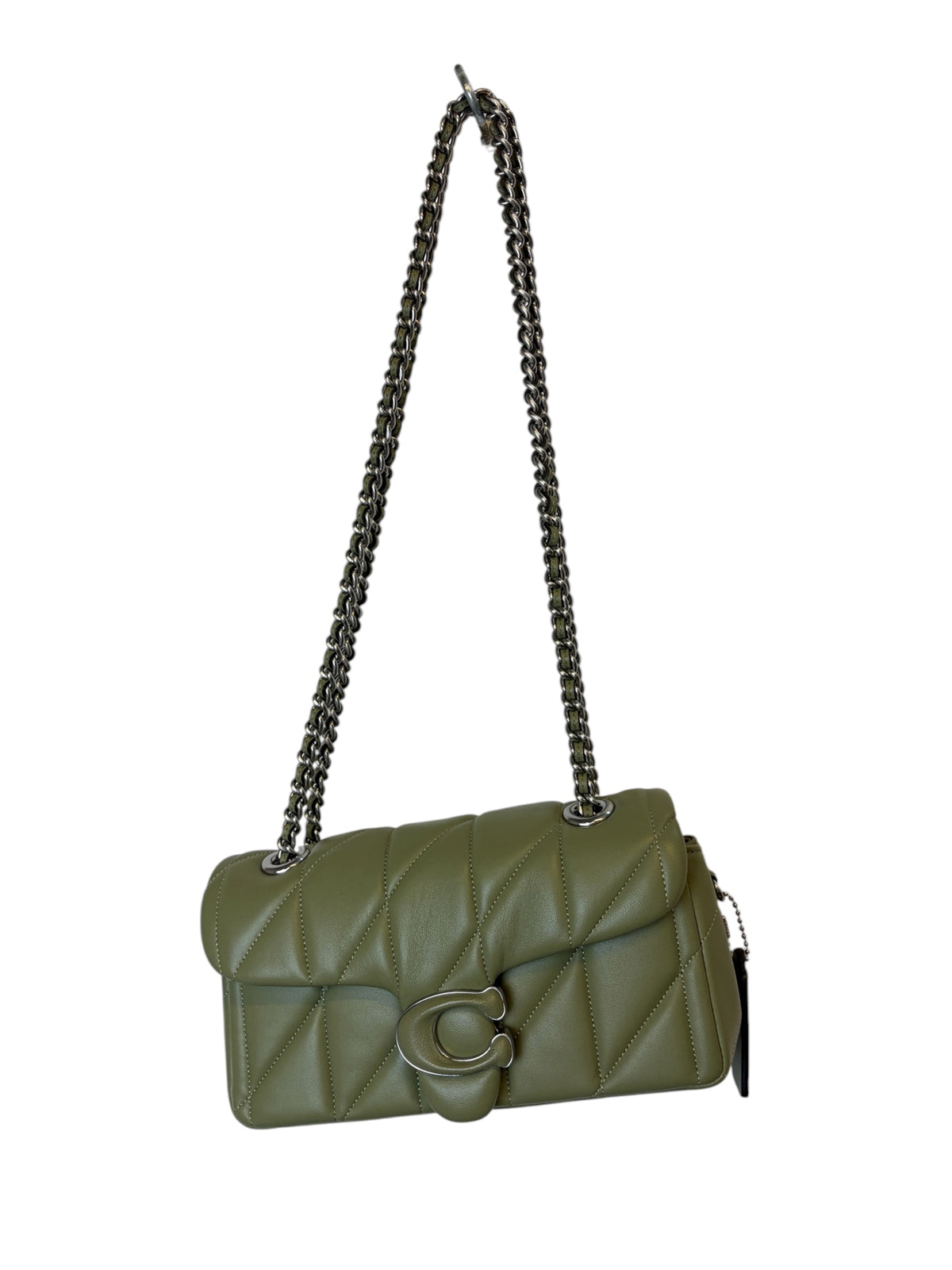 Coach Quilted Tabby 20 Shoulder Bag Olive Green (2024)