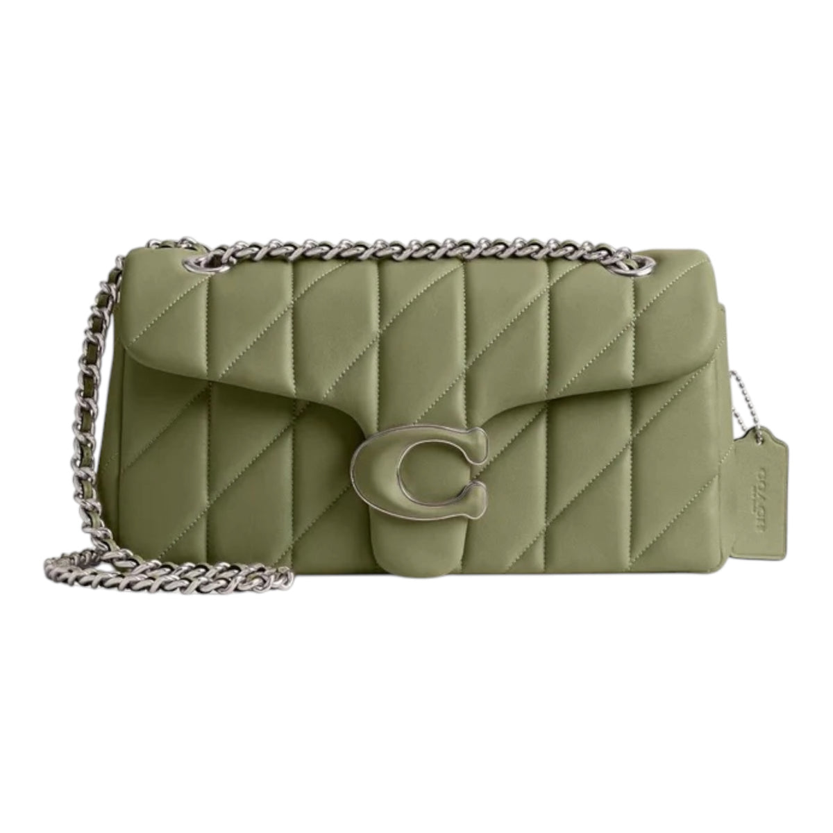 Coach Quilted Tabby 20 Shoulder Bag Olive Green (2024)