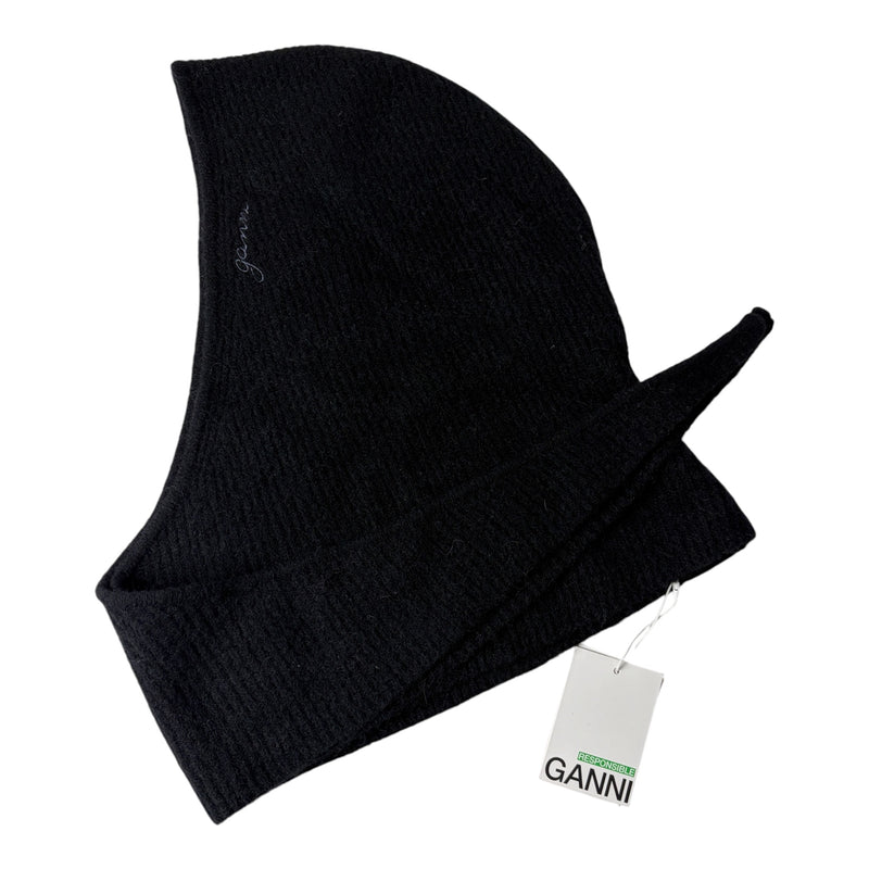 GANNI Soft Wool Balaclava in black New With Tags