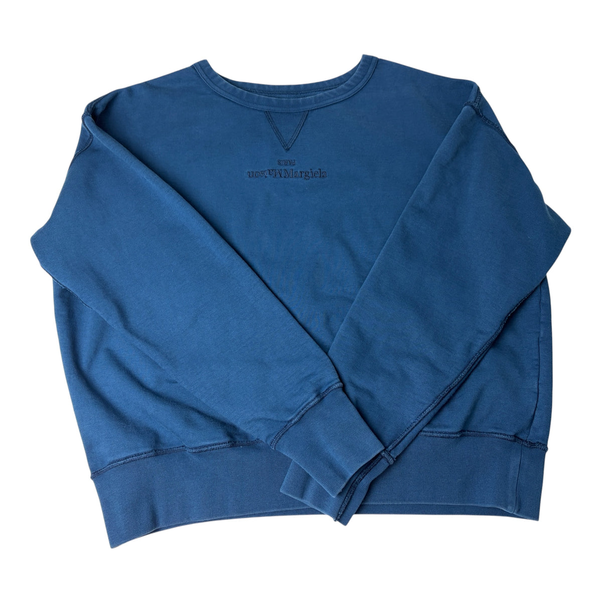 Maison Margiela FW22 Reverse Seam Cotton Sweatshirt – Washed Blue | Men’s M